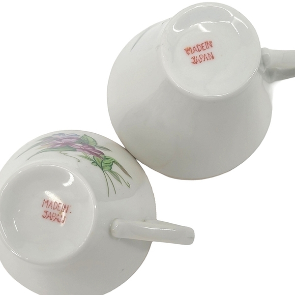 Vintage Violet Teacup and Saucer set for 2 - Made in Japan - Picture 10 of 11